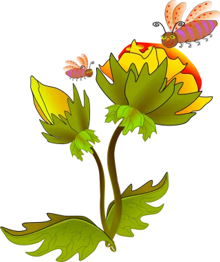 Flowers Bees Pollen Stickdatei – Tiere