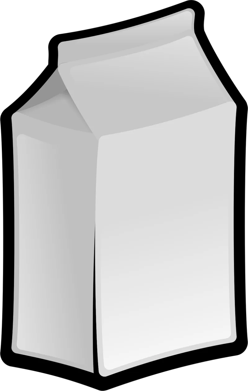 Milk Carton White Stickdatei – Kinder