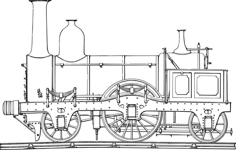 Steam Engine Train Stickdatei – Fahrzeuge