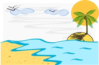 Island Beach Nature Stickdatei