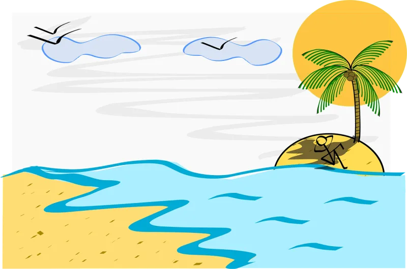 Island Beach Nature Stickdatei – Natur