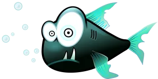 Fish Piranha Nature Stickdatei