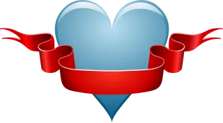 Heart Love Ribbon Stickdatei