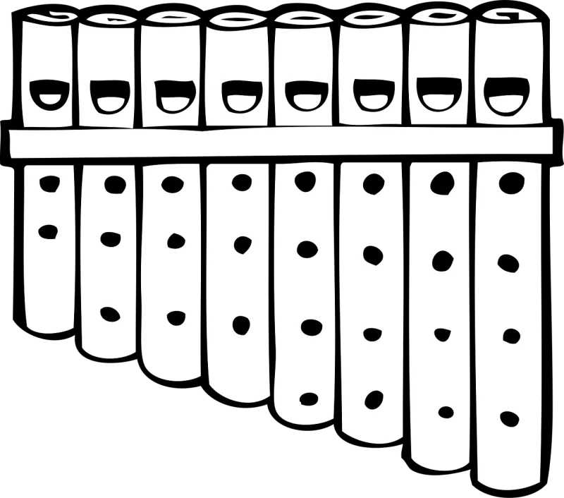 Pan Pipes Flute Stickdatei – Musik