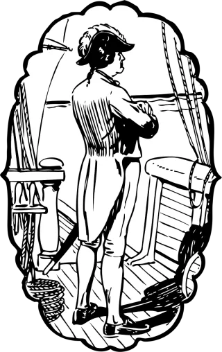 Captain Naval Ship Stickdatei