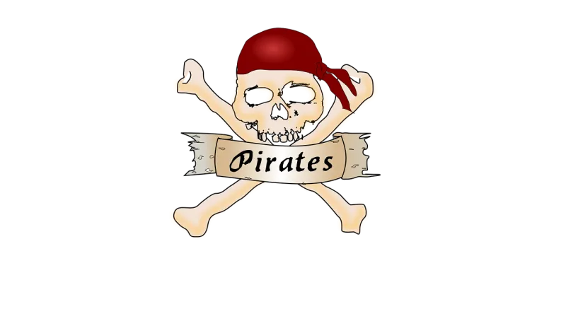 Crossbones Skull Pirates Stickdatei – Kinder