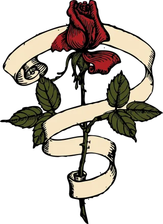 Rose Red Flower Stickdatei