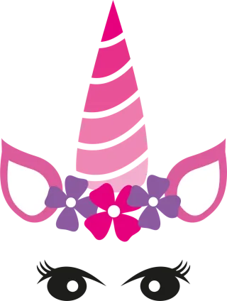 Unicorn Unicorn crown Flower crown Stickdatei