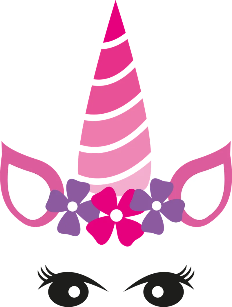 Unicorn Unicorn crown Flower crown Stickdatei – Kinder