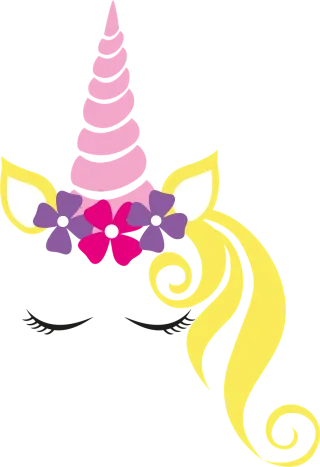 Unicorn Unicorn crown Flower crown Stickdatei