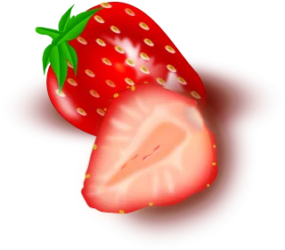 Strawberry Fruits Sliced Stickdatei