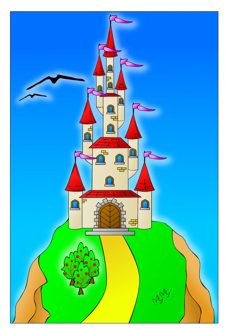 Castle Hill Scene Stickdatei – Kinder