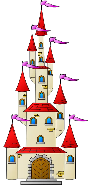 Castle Flags Medieval Stickdatei