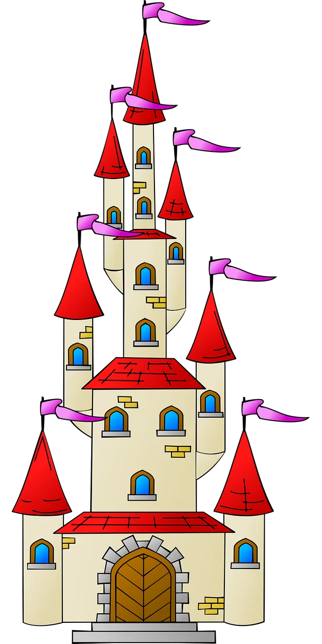 Castle Flags Medieval Stickdatei – Kinder