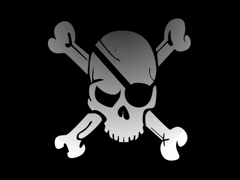 Skull Crossbones Pirate Stickdatei – Kinder