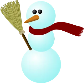 Snowman Broom Holding Stickdatei
