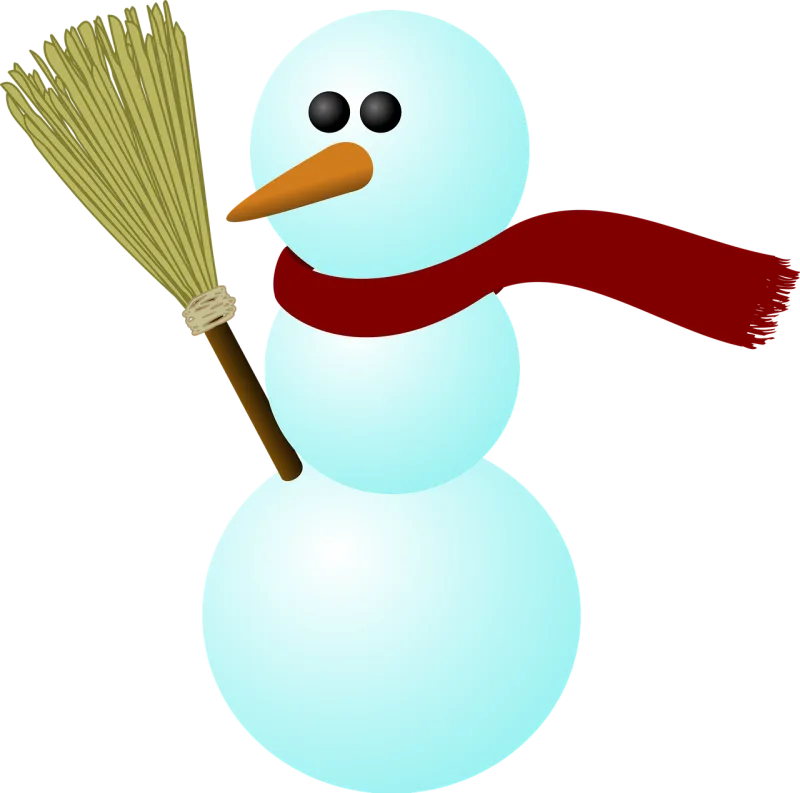 Snowman Broom Holding Stickdatei – Weihnachten