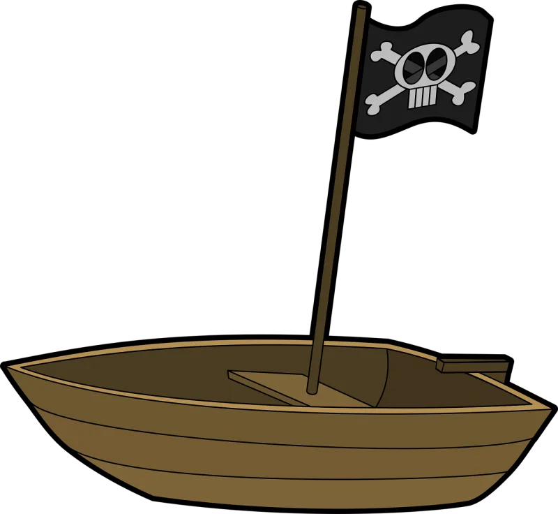 Boat Pirate Rowboat Stickdatei – Kinder