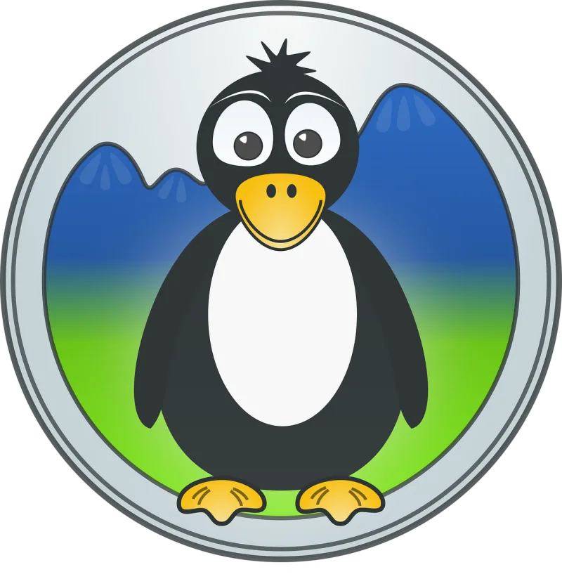 Penguin Mountains Green Stickdatei – Tiere