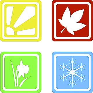Seasons Four Symbols Stickdatei