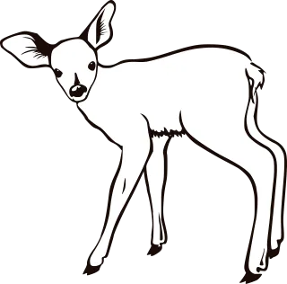 Deer Animal White Stickdatei