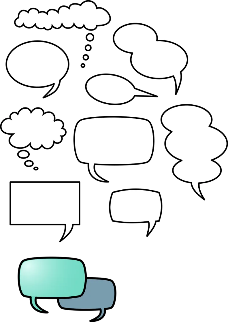 Speech Balloon Thinking Stickdatei – Kinder