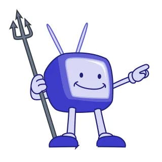 Mascot Tv Smiling Stickdatei