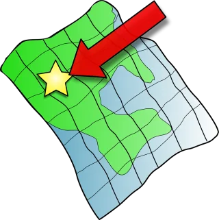 Map Point Star Stickdatei