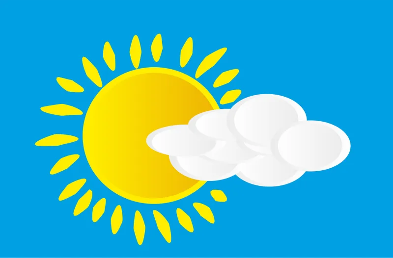 Sun Cloud Sky Stickdatei – Natur