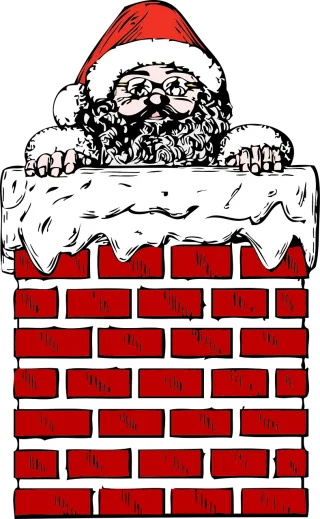 Santa Chimney Christmas Stickdatei – Weihnachten