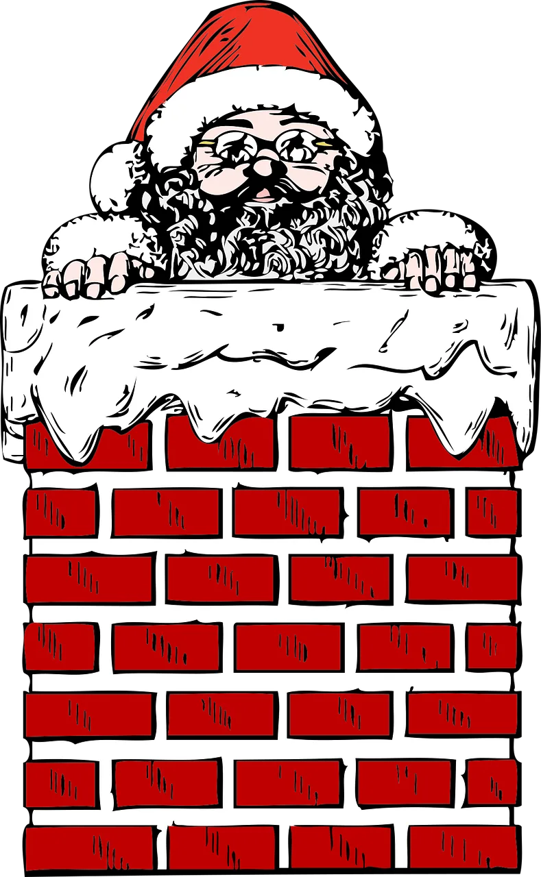 Santa Chimney Christmas Stickdatei – Weihnachten
