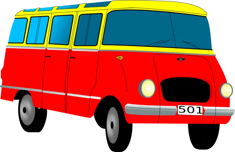 Bus Van Automobile Stickdatei – Fahrzeuge
