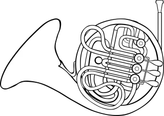French Horn Musical Stickdatei
