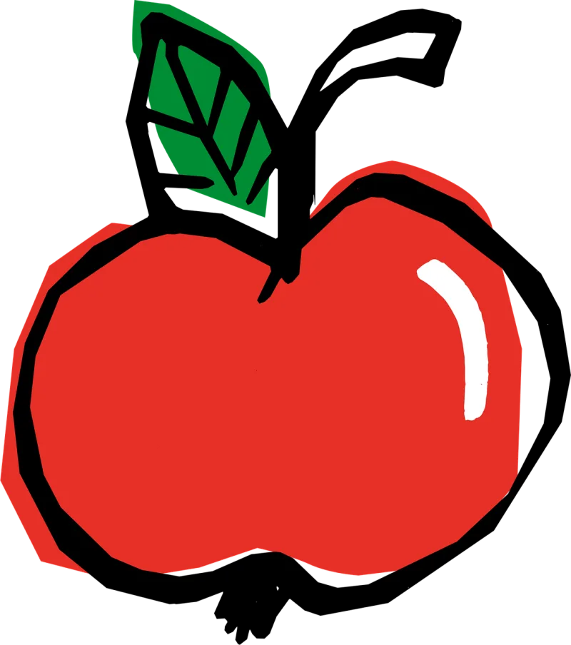 Apple Red Juicy Stickdatei – Essen & Trinken