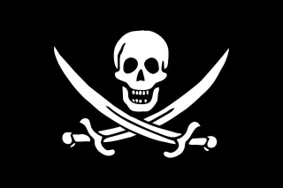 Flag Pirates Logo Stickdatei