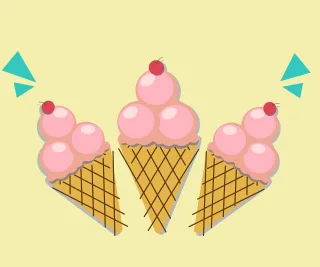 Ice Cream Cute Stickdatei