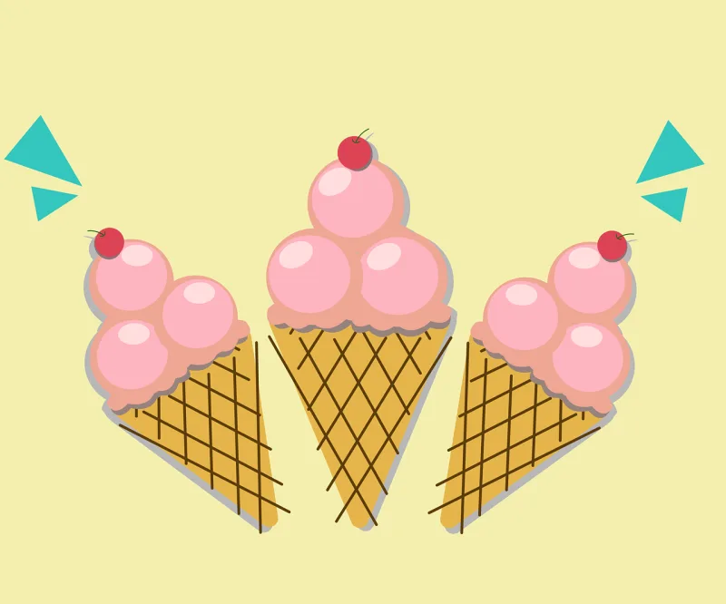 Ice Cream Cute Stickdatei – Essen & Trinken