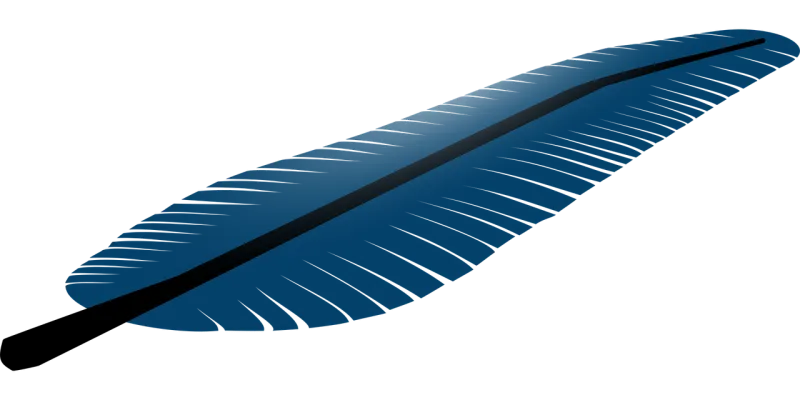 Feather Nature Blue Stickdatei – Natur