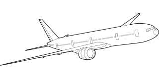 Airplane Jet Boeing Stickdatei