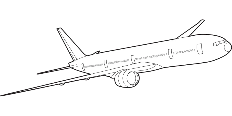 Airplane Jet Boeing Stickdatei – Kinder
