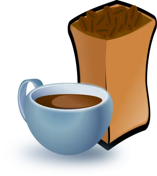 Coffee Cup Snacks Stickdatei