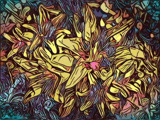 Lilies Abstract Flowers Stickdatei