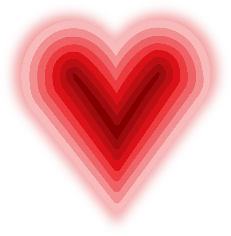 Heart Red Colorful Stickdatei – Herzen & Liebe