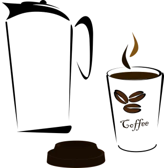 Coffee Cafe Cafeteria Stickdatei – Essen & Trinken