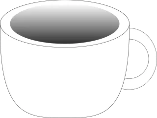 Cup White Tea Stickdatei