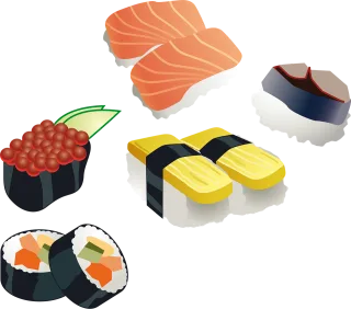 Sushi Sushi roll Japanese Stickdatei