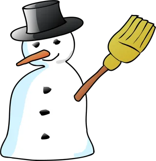 Snowman Hat Broom Stickdatei