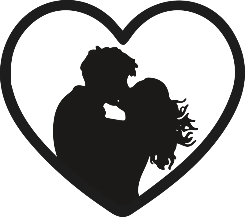 Love Heart Kiss Stickdatei – Herzen & Liebe