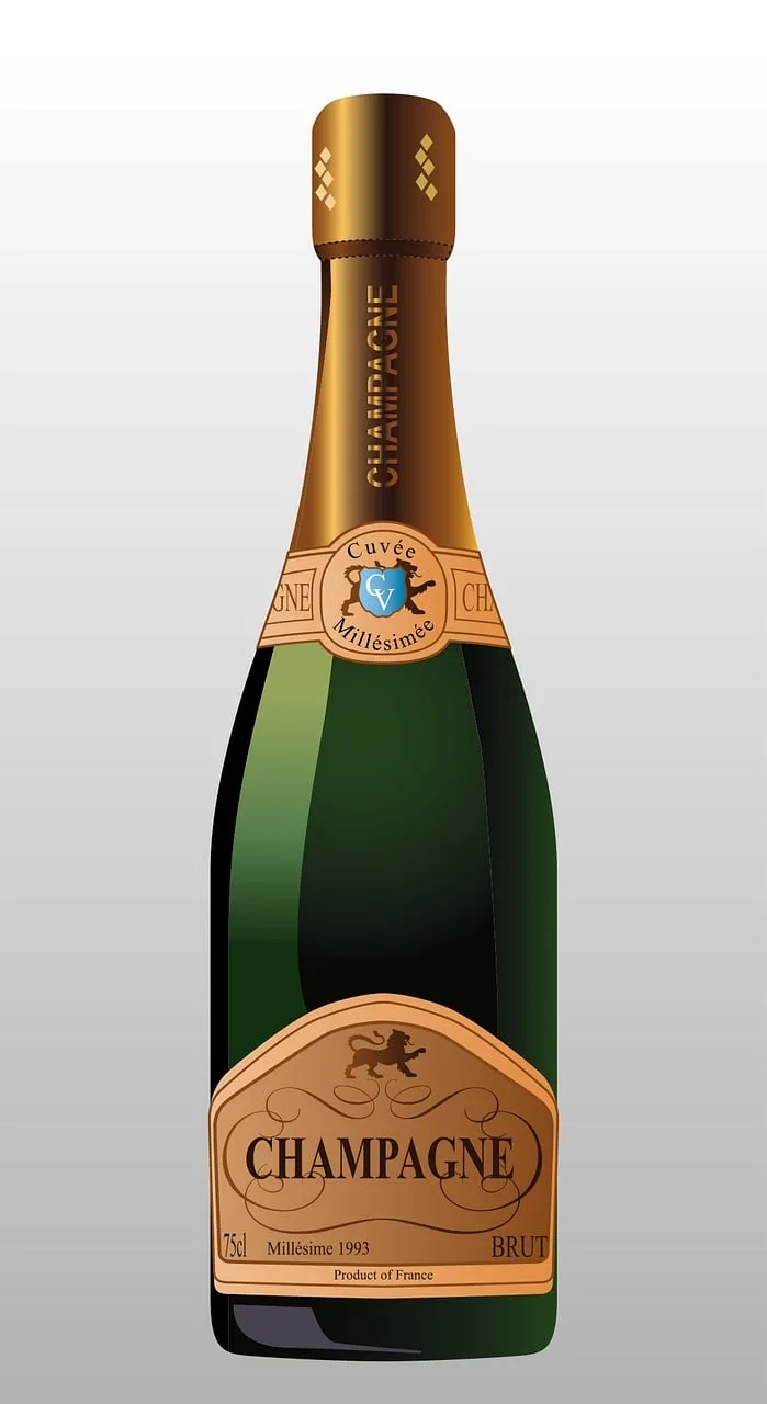 Champagne Bottle Drink Stickdatei – Essen & Trinken
