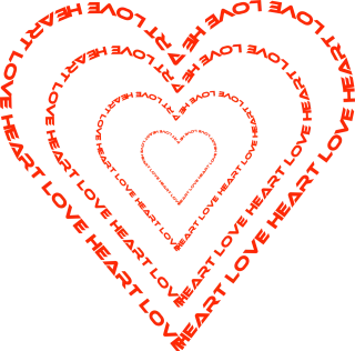 Love Hearts Outlined Stickdatei